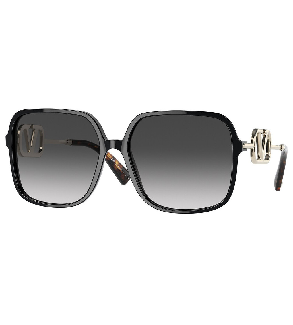 VALENTINO Square Black Sunglasses - Optika Zeiss