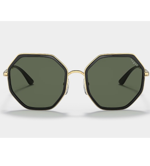 VOGUE Black Hexagonal Sunglasses Optika Zeiss