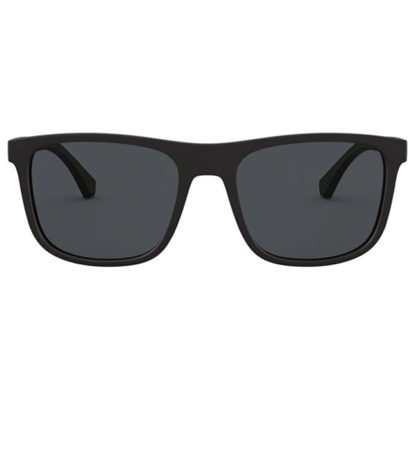 Emporio Armani Squared Matte Black Sunglasses - Optika Zeiss